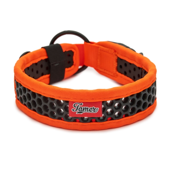 SOFTY Halsband | Länge: 40-46cm | Breite: 3,8cm | Farbe: orange/schwarz